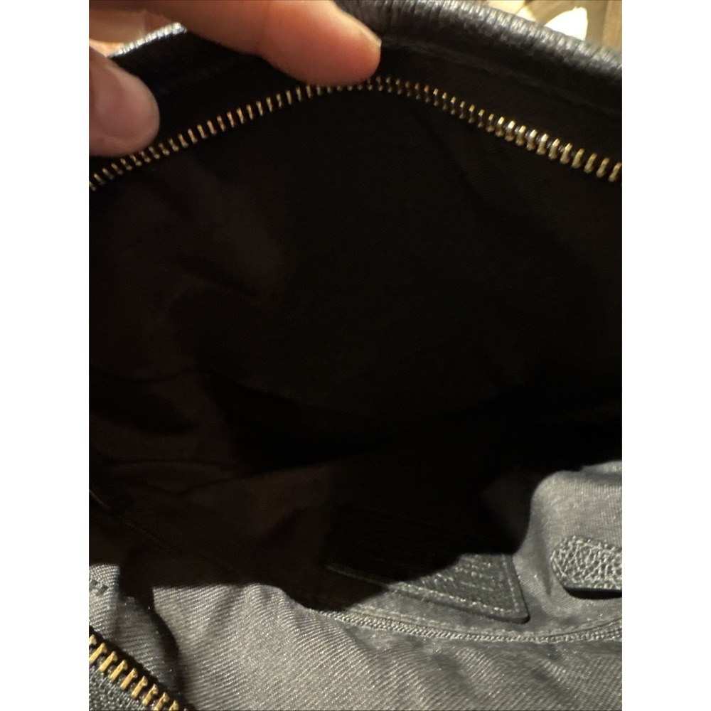 Coach Pebbled Leather Small Dufflette 36536 Shoulder Bag Purse Black Career City - Picture 8 of 10